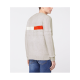 TOMMY HILFIGER SOFT CABLE FLAG SWEATER SILVER GREY HTR