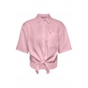 TOMMY JEANS FRONT TIE SHIRT FRESH PINK