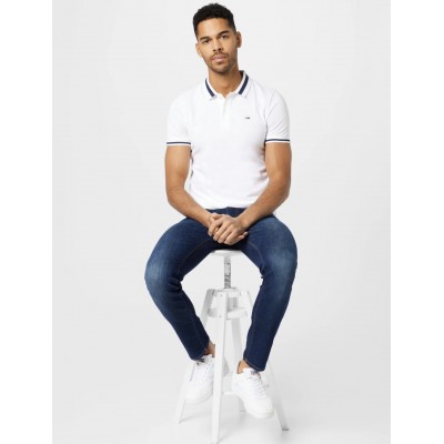 TOMMY JEANS TIPPED STRECH POLO WHITE