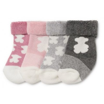 TOUS BABY SET 4 CALCETINES ROSA