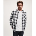 TOMMY JEANS CHECK FLANNEL SHIRT WHITE