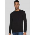 TOMMY JEANS JERSEY ESSENTIAL CREW NECK SWEATER BLACK