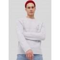 TOMMY JEANS JERSEY SOFT CABLE FLAG SWEATER SILVER GREY HTR