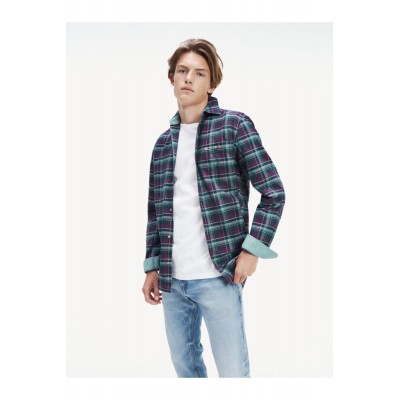 TOMMY JEANS CAMISA OVERDYED OXFORD CHECK ATLANTIC DEEP/MULTI