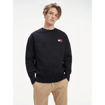 TOMMY JEANS SUDADERA BADGE CREW BLAC