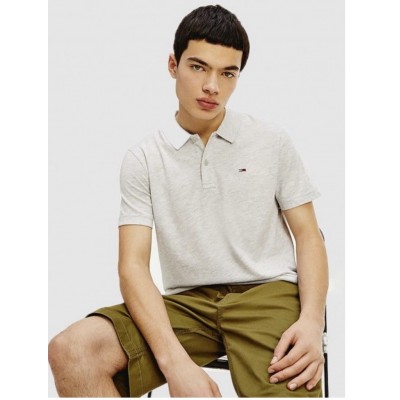 TOMMY JEANS ESSENTIAL JERSEY POLO WHITE
